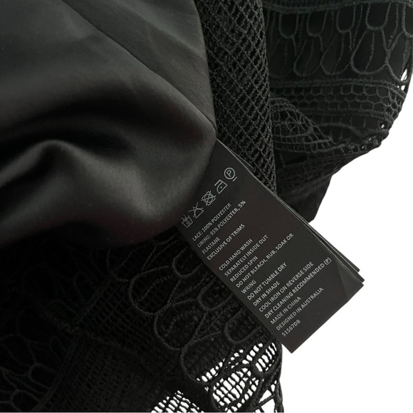 Bardot Mariana Black Lace Sleeveless Size XS US 4 Cocktail Sheath Dress NWT - Picture 13 of 14